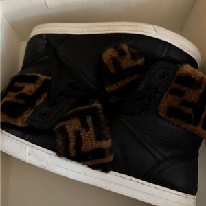 Fendi Black and Brown Sneakers